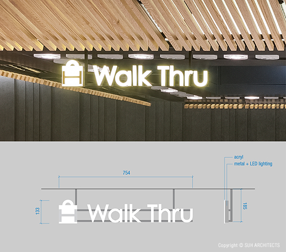 'Walk Thru' signage